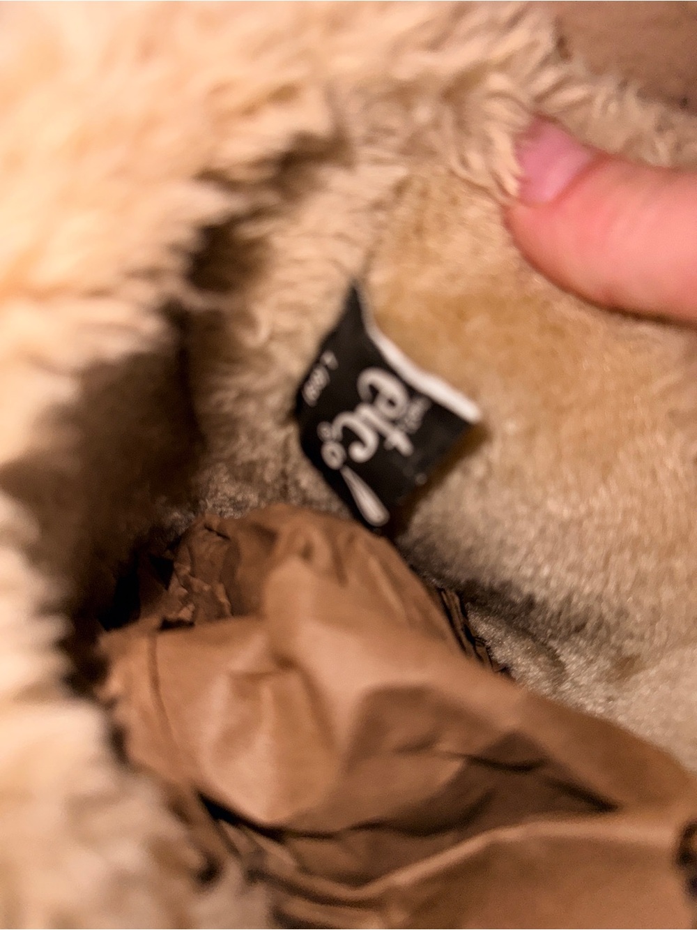 ELF Brown Faux-Suede Lace-Up Winter Boots with Cream Fur Trim - Picture 2 of 3